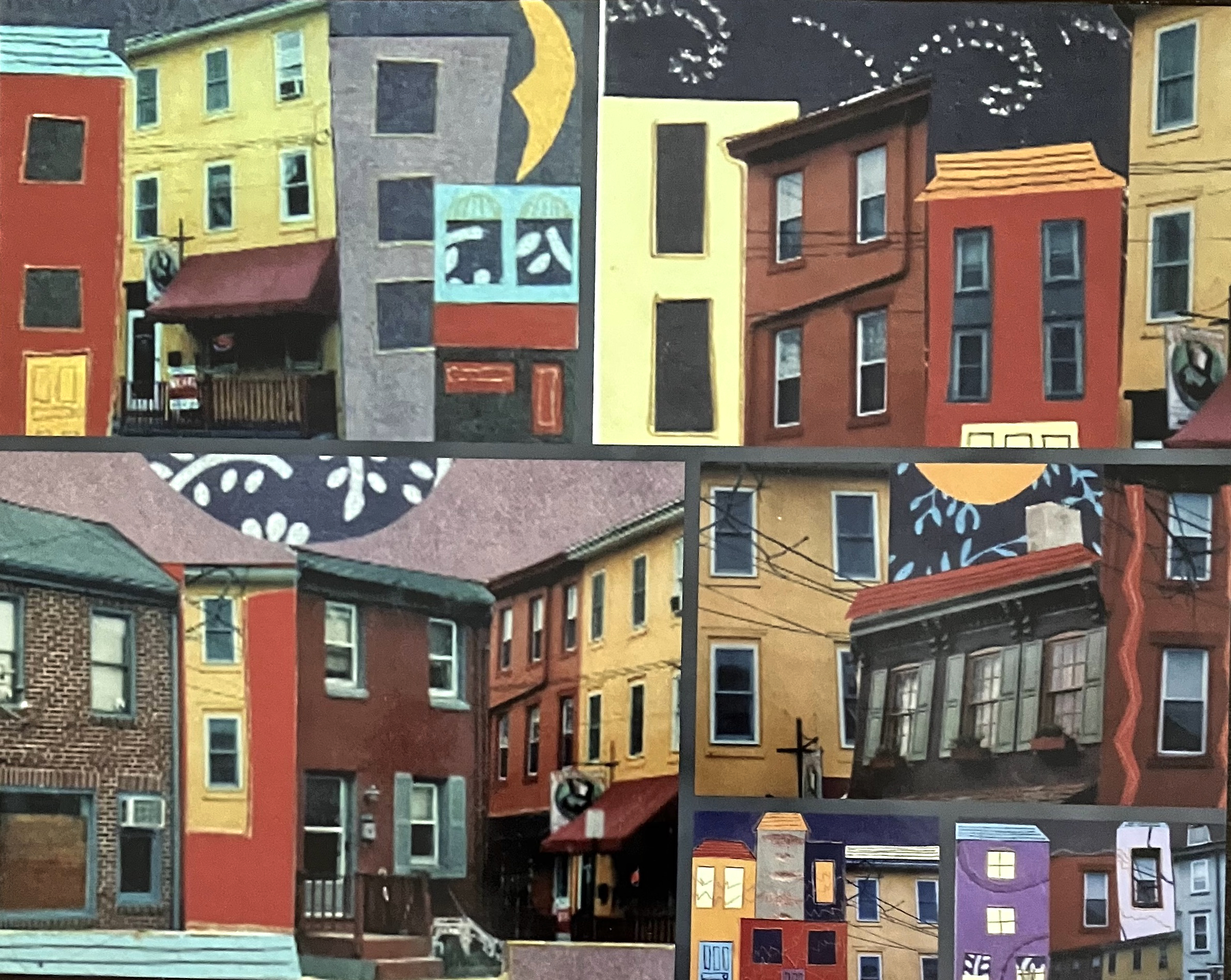 collage of houses