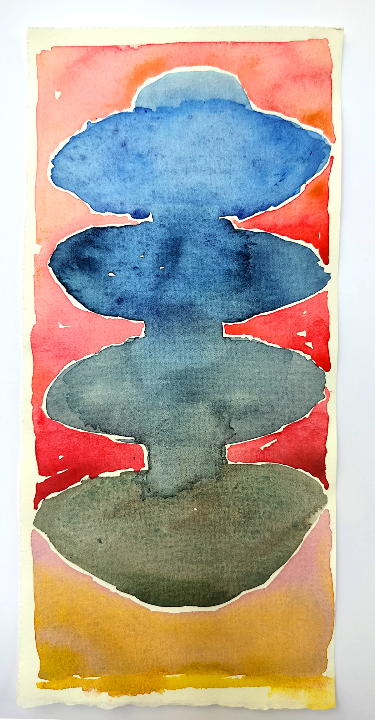 four vertically stacked ovals in various colors